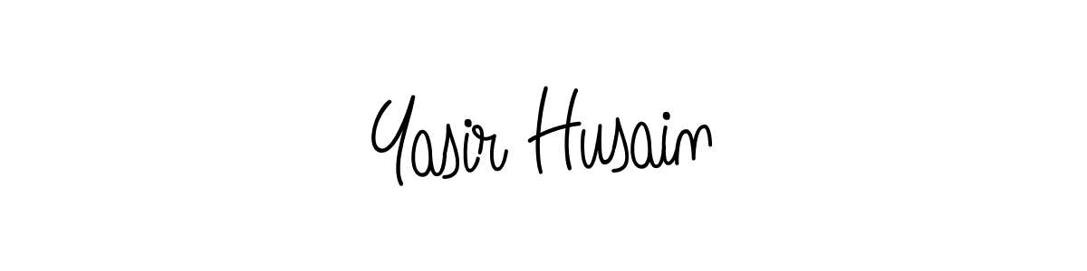 You should practise on your own different ways (Angelique-Rose-font-FFP) to write your name (Yasir Husain) in signature. don't let someone else do it for you. Yasir Husain signature style 5 images and pictures png