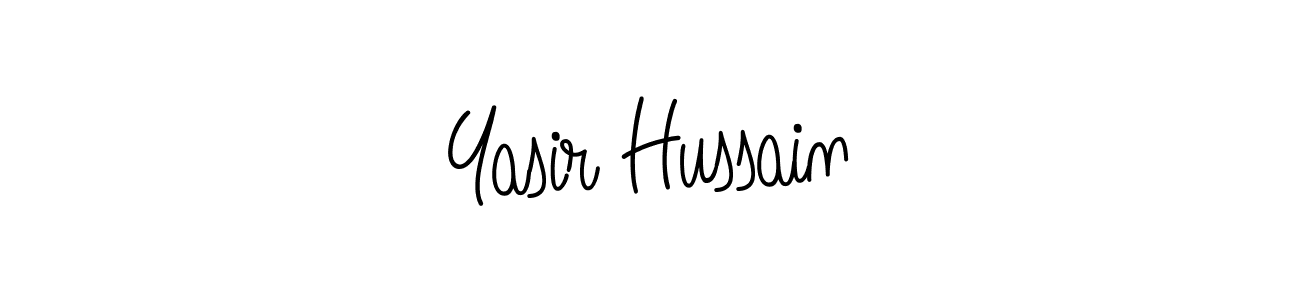 Make a beautiful signature design for name Yasir Hussain. With this signature (Angelique-Rose-font-FFP) style, you can create a handwritten signature for free. Yasir Hussain signature style 5 images and pictures png