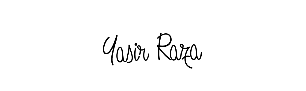 Use a signature maker to create a handwritten signature online. With this signature software, you can design (Angelique-Rose-font-FFP) your own signature for name Yasir Raza. Yasir Raza signature style 5 images and pictures png