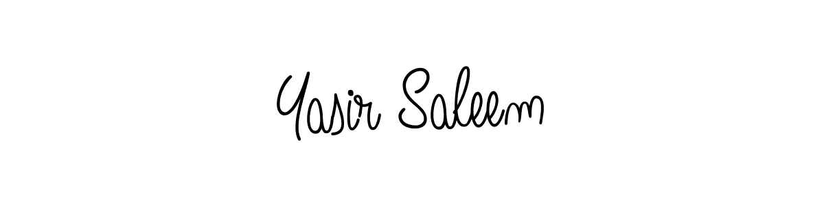 The best way (Angelique-Rose-font-FFP) to make a short signature is to pick only two or three words in your name. The name Yasir Saleem include a total of six letters. For converting this name. Yasir Saleem signature style 5 images and pictures png