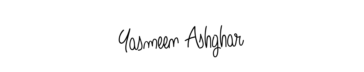 Yasmeen Ashghar stylish signature style. Best Handwritten Sign (Angelique-Rose-font-FFP) for my name. Handwritten Signature Collection Ideas for my name Yasmeen Ashghar. Yasmeen Ashghar signature style 5 images and pictures png