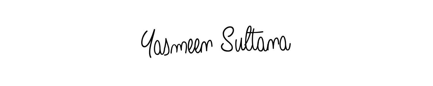 Yasmeen Sultana stylish signature style. Best Handwritten Sign (Angelique-Rose-font-FFP) for my name. Handwritten Signature Collection Ideas for my name Yasmeen Sultana. Yasmeen Sultana signature style 5 images and pictures png