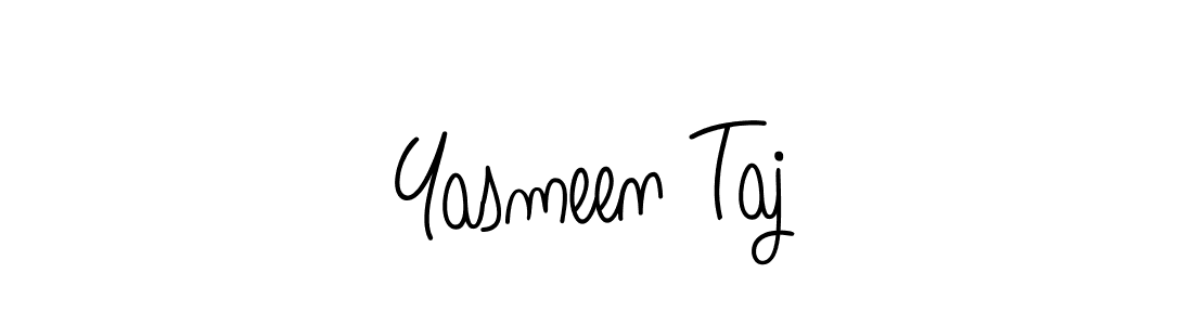 Also we have Yasmeen Taj name is the best signature style. Create professional handwritten signature collection using Angelique-Rose-font-FFP autograph style. Yasmeen Taj signature style 5 images and pictures png