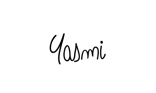 Yasmi stylish signature style. Best Handwritten Sign (Angelique-Rose-font-FFP) for my name. Handwritten Signature Collection Ideas for my name Yasmi. Yasmi signature style 5 images and pictures png