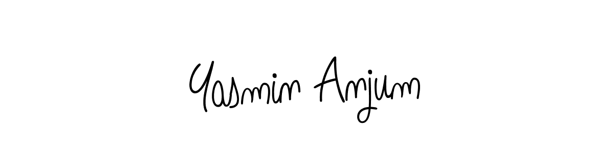 Use a signature maker to create a handwritten signature online. With this signature software, you can design (Angelique-Rose-font-FFP) your own signature for name Yasmin Anjum. Yasmin Anjum signature style 5 images and pictures png
