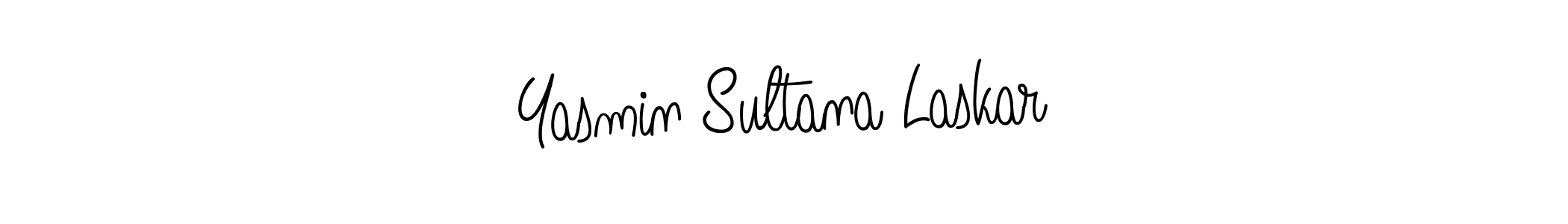 The best way (Angelique-Rose-font-FFP) to make a short signature is to pick only two or three words in your name. The name Yasmin Sultana Laskar include a total of six letters. For converting this name. Yasmin Sultana Laskar signature style 5 images and pictures png