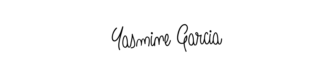 You should practise on your own different ways (Angelique-Rose-font-FFP) to write your name (Yasmine Garcia) in signature. don't let someone else do it for you. Yasmine Garcia signature style 5 images and pictures png