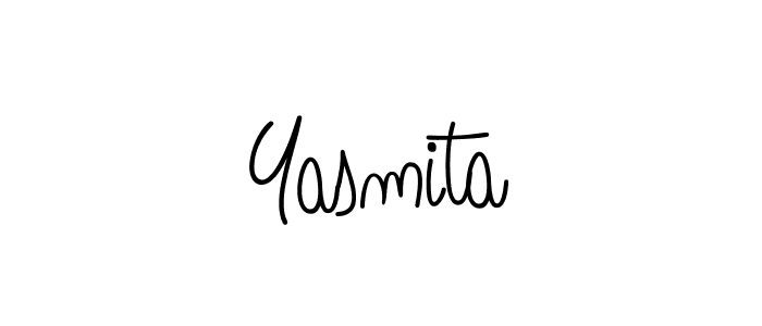 How to make Yasmita name signature. Use Angelique-Rose-font-FFP style for creating short signs online. This is the latest handwritten sign. Yasmita signature style 5 images and pictures png