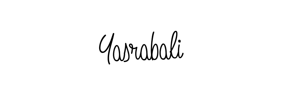 How to make Yasrabali name signature. Use Angelique-Rose-font-FFP style for creating short signs online. This is the latest handwritten sign. Yasrabali signature style 5 images and pictures png