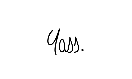 if you are searching for the best signature style for your name Yass.. so please give up your signature search. here we have designed multiple signature styles  using Angelique-Rose-font-FFP. Yass. signature style 5 images and pictures png