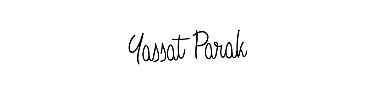 Make a beautiful signature design for name Yassat Parak. With this signature (Angelique-Rose-font-FFP) style, you can create a handwritten signature for free. Yassat Parak signature style 5 images and pictures png