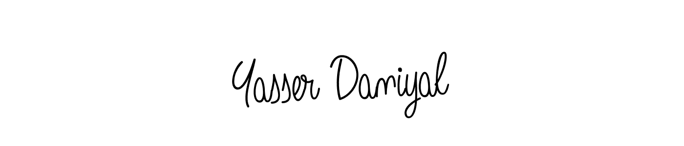 Use a signature maker to create a handwritten signature online. With this signature software, you can design (Angelique-Rose-font-FFP) your own signature for name Yasser Daniyal. Yasser Daniyal signature style 5 images and pictures png