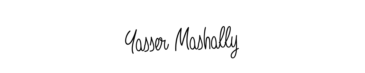 How to make Yasser Mashally signature? Angelique-Rose-font-FFP is a professional autograph style. Create handwritten signature for Yasser Mashally name. Yasser Mashally signature style 5 images and pictures png