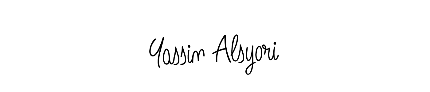 Yassin Alsyori stylish signature style. Best Handwritten Sign (Angelique-Rose-font-FFP) for my name. Handwritten Signature Collection Ideas for my name Yassin Alsyori. Yassin Alsyori signature style 5 images and pictures png