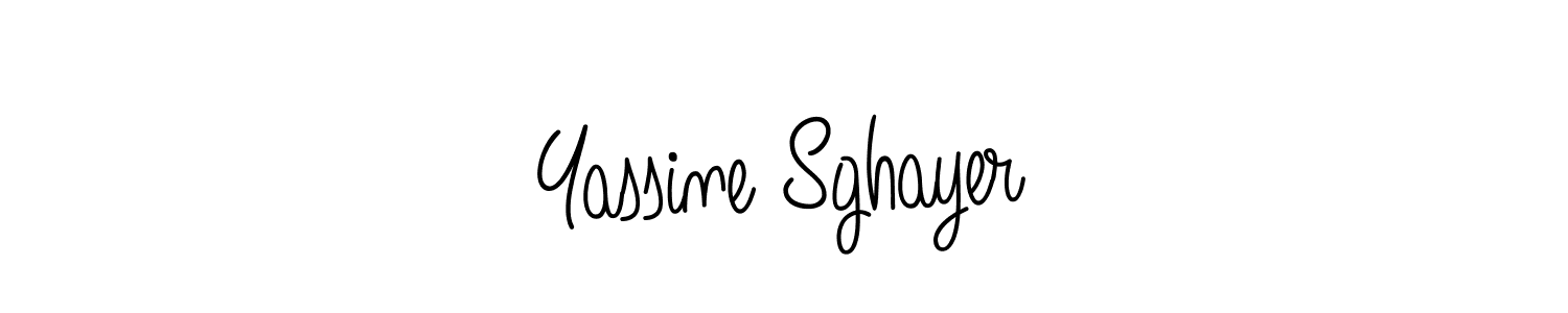 Use a signature maker to create a handwritten signature online. With this signature software, you can design (Angelique-Rose-font-FFP) your own signature for name Yassine Sghayer. Yassine Sghayer signature style 5 images and pictures png