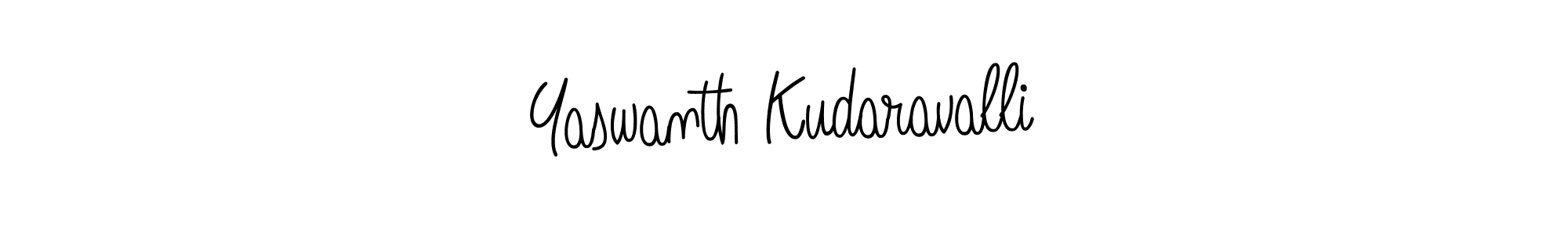 Use a signature maker to create a handwritten signature online. With this signature software, you can design (Angelique-Rose-font-FFP) your own signature for name Yaswanth Kudaravalli. Yaswanth Kudaravalli signature style 5 images and pictures png