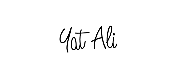 You should practise on your own different ways (Angelique-Rose-font-FFP) to write your name (Yat Ali) in signature. don't let someone else do it for you. Yat Ali signature style 5 images and pictures png