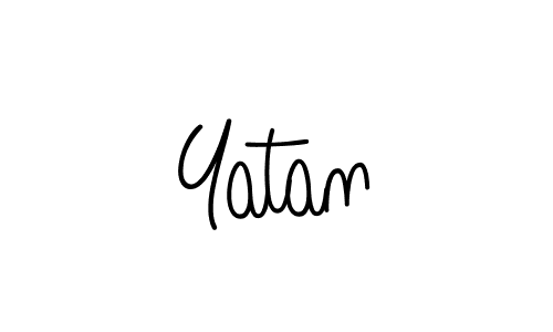 Use a signature maker to create a handwritten signature online. With this signature software, you can design (Angelique-Rose-font-FFP) your own signature for name Yatan. Yatan signature style 5 images and pictures png