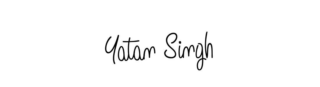 The best way (Angelique-Rose-font-FFP) to make a short signature is to pick only two or three words in your name. The name Yatan Singh include a total of six letters. For converting this name. Yatan Singh signature style 5 images and pictures png