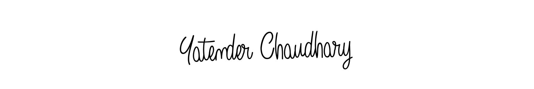 Design your own signature with our free online signature maker. With this signature software, you can create a handwritten (Angelique-Rose-font-FFP) signature for name Yatender Chaudhary. Yatender Chaudhary signature style 5 images and pictures png
