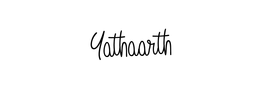 Make a beautiful signature design for name Yathaarth. With this signature (Angelique-Rose-font-FFP) style, you can create a handwritten signature for free. Yathaarth signature style 5 images and pictures png