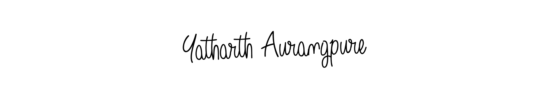 How to make Yatharth Aurangpure name signature. Use Angelique-Rose-font-FFP style for creating short signs online. This is the latest handwritten sign. Yatharth Aurangpure signature style 5 images and pictures png