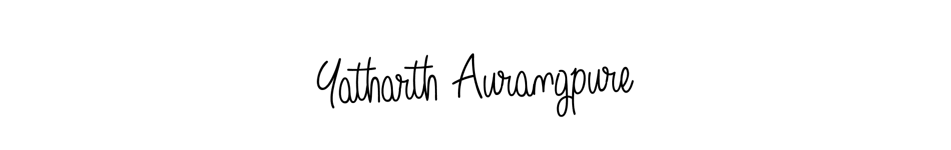 How to make Yatharth Aurangpure name signature. Use Angelique-Rose-font-FFP style for creating short signs online. This is the latest handwritten sign. Yatharth Aurangpure signature style 5 images and pictures png