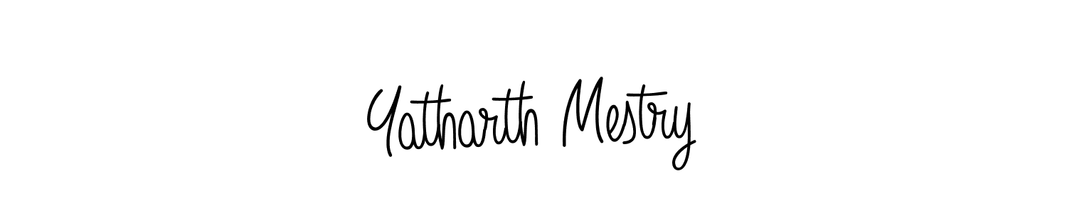 It looks lik you need a new signature style for name Yatharth Mestry. Design unique handwritten (Angelique-Rose-font-FFP) signature with our free signature maker in just a few clicks. Yatharth Mestry signature style 5 images and pictures png