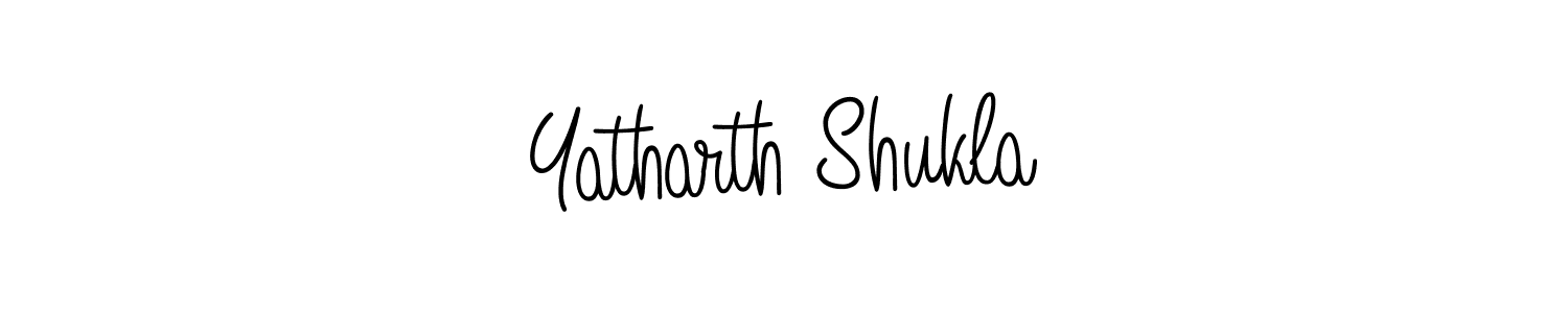 How to make Yatharth Shukla name signature. Use Angelique-Rose-font-FFP style for creating short signs online. This is the latest handwritten sign. Yatharth Shukla signature style 5 images and pictures png
