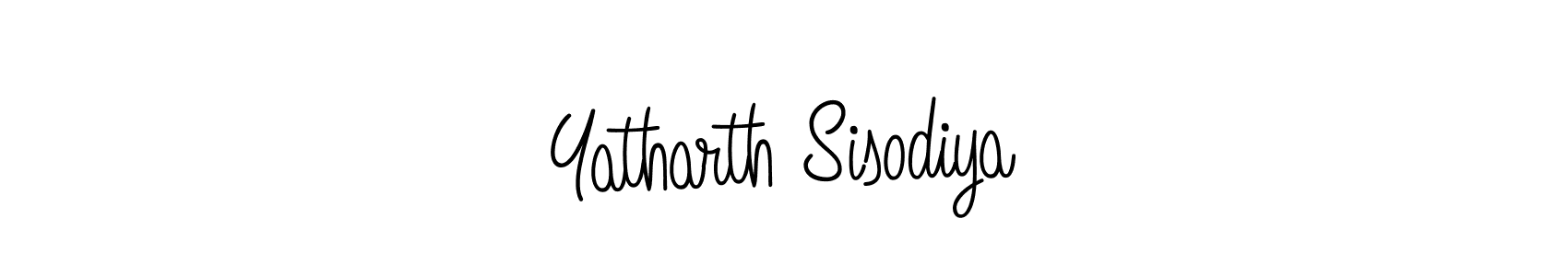 Design your own signature with our free online signature maker. With this signature software, you can create a handwritten (Angelique-Rose-font-FFP) signature for name Yatharth Sisodiya. Yatharth Sisodiya signature style 5 images and pictures png