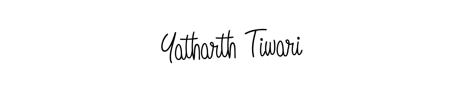 Create a beautiful signature design for name Yatharth Tiwari. With this signature (Angelique-Rose-font-FFP) fonts, you can make a handwritten signature for free. Yatharth Tiwari signature style 5 images and pictures png