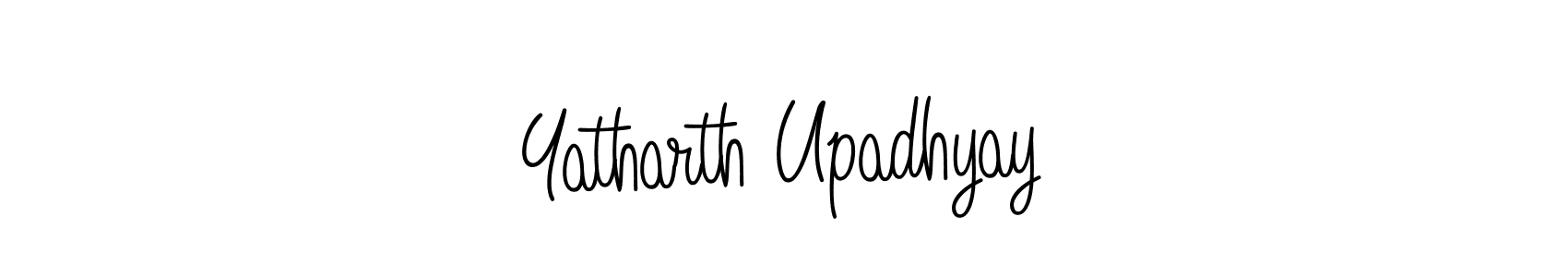 How to make Yatharth Upadhyay signature? Angelique-Rose-font-FFP is a professional autograph style. Create handwritten signature for Yatharth Upadhyay name. Yatharth Upadhyay signature style 5 images and pictures png