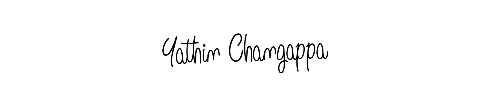 Use a signature maker to create a handwritten signature online. With this signature software, you can design (Angelique-Rose-font-FFP) your own signature for name Yathin Changappa. Yathin Changappa signature style 5 images and pictures png