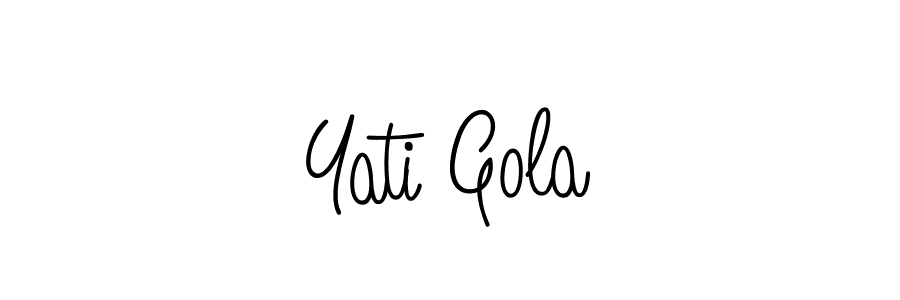 Yati Gola stylish signature style. Best Handwritten Sign (Angelique-Rose-font-FFP) for my name. Handwritten Signature Collection Ideas for my name Yati Gola. Yati Gola signature style 5 images and pictures png