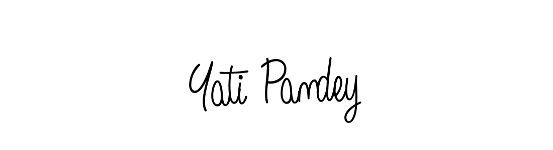 How to make Yati Pandey name signature. Use Angelique-Rose-font-FFP style for creating short signs online. This is the latest handwritten sign. Yati Pandey signature style 5 images and pictures png