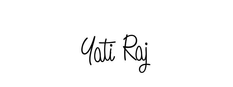 The best way (Angelique-Rose-font-FFP) to make a short signature is to pick only two or three words in your name. The name Yati Raj include a total of six letters. For converting this name. Yati Raj signature style 5 images and pictures png