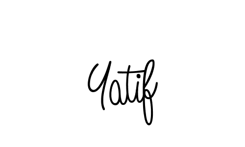 How to make Yatif name signature. Use Angelique-Rose-font-FFP style for creating short signs online. This is the latest handwritten sign. Yatif signature style 5 images and pictures png