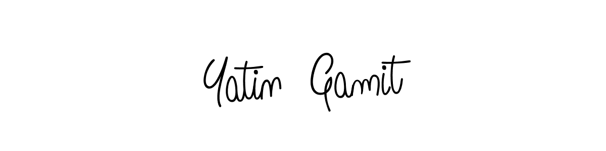 Create a beautiful signature design for name Yatin  Gamit. With this signature (Angelique-Rose-font-FFP) fonts, you can make a handwritten signature for free. Yatin  Gamit signature style 5 images and pictures png