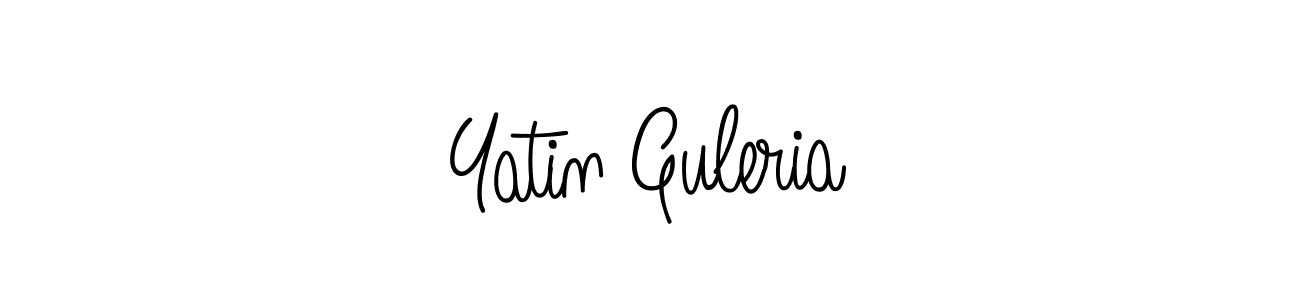 You should practise on your own different ways (Angelique-Rose-font-FFP) to write your name (Yatin Guleria) in signature. don't let someone else do it for you. Yatin Guleria signature style 5 images and pictures png