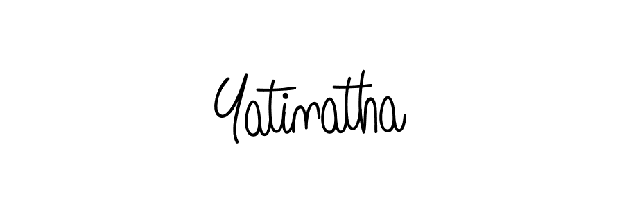 How to make Yatinatha name signature. Use Angelique-Rose-font-FFP style for creating short signs online. This is the latest handwritten sign. Yatinatha signature style 5 images and pictures png