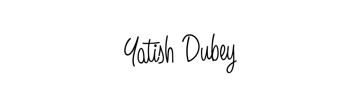 Use a signature maker to create a handwritten signature online. With this signature software, you can design (Angelique-Rose-font-FFP) your own signature for name Yatish Dubey. Yatish Dubey signature style 5 images and pictures png