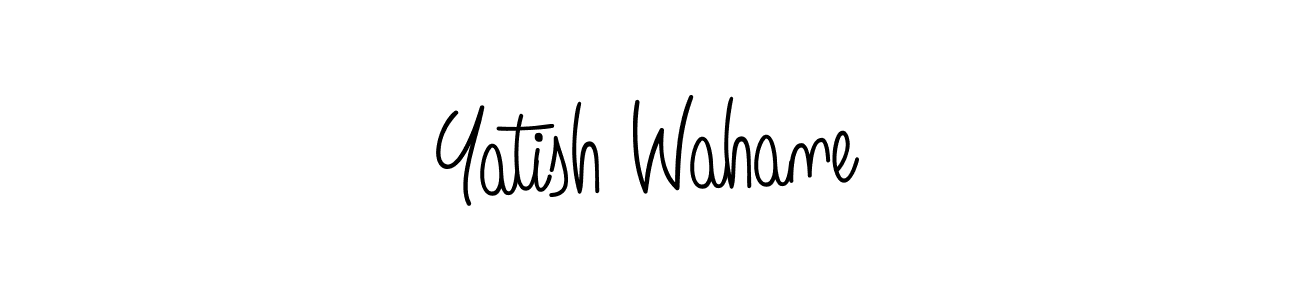 You should practise on your own different ways (Angelique-Rose-font-FFP) to write your name (Yatish Wahane) in signature. don't let someone else do it for you. Yatish Wahane signature style 5 images and pictures png