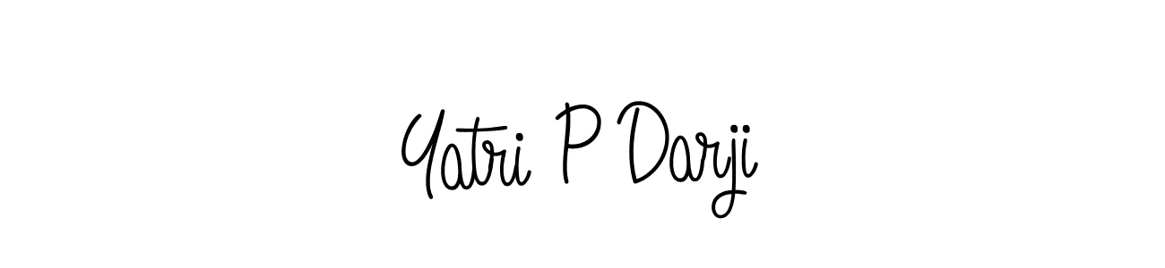 Use a signature maker to create a handwritten signature online. With this signature software, you can design (Angelique-Rose-font-FFP) your own signature for name Yatri P Darji. Yatri P Darji signature style 5 images and pictures png