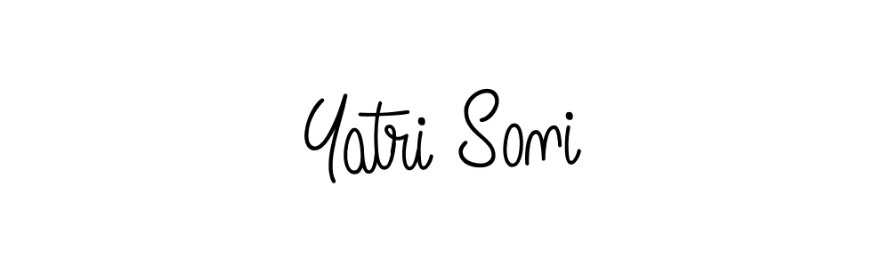 Design your own signature with our free online signature maker. With this signature software, you can create a handwritten (Angelique-Rose-font-FFP) signature for name Yatri Soni. Yatri Soni signature style 5 images and pictures png