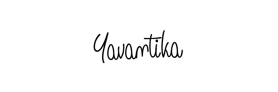 Yavantika stylish signature style. Best Handwritten Sign (Angelique-Rose-font-FFP) for my name. Handwritten Signature Collection Ideas for my name Yavantika. Yavantika signature style 5 images and pictures png
