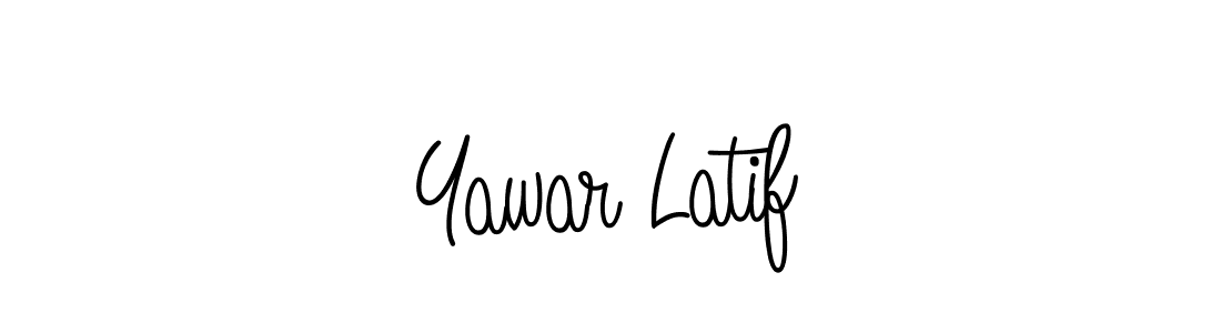 Use a signature maker to create a handwritten signature online. With this signature software, you can design (Angelique-Rose-font-FFP) your own signature for name Yawar Latif. Yawar Latif signature style 5 images and pictures png