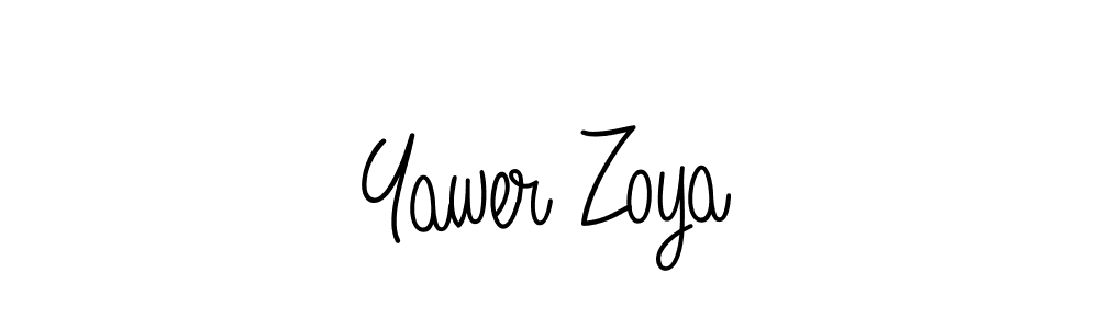 Check out images of Autograph of Yawer Zoya name. Actor Yawer Zoya Signature Style. Angelique-Rose-font-FFP is a professional sign style online. Yawer Zoya signature style 5 images and pictures png