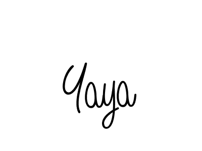 Yaya stylish signature style. Best Handwritten Sign (Angelique-Rose-font-FFP) for my name. Handwritten Signature Collection Ideas for my name Yaya. Yaya signature style 5 images and pictures png