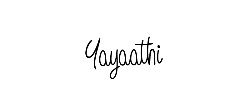 How to make Yayaathi name signature. Use Angelique-Rose-font-FFP style for creating short signs online. This is the latest handwritten sign. Yayaathi signature style 5 images and pictures png