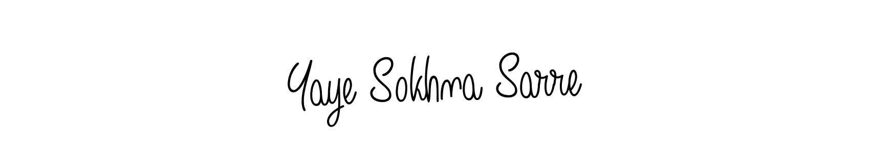 Use a signature maker to create a handwritten signature online. With this signature software, you can design (Angelique-Rose-font-FFP) your own signature for name Yaye Sokhna Sarre. Yaye Sokhna Sarre signature style 5 images and pictures png